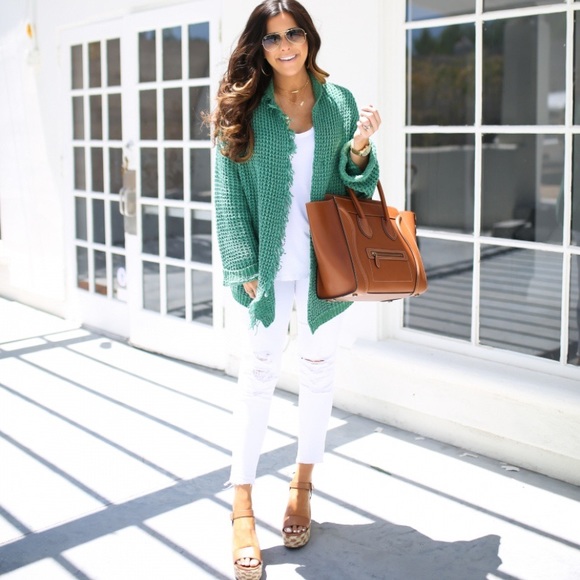 🌿- FREE PEOPLE cardigan sweater w/fringe deta… - Picture 8 of 8